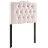 Annabel Pink Diamond Tufted Performance Velvet Twin Headboard - Ornate Home