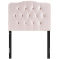 Annabel Pink Diamond Tufted Performance Velvet Twin Headboard - Ornate Home