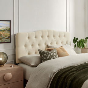 Annabel Premium Linen Blend Full Headboard - Ornate Home
