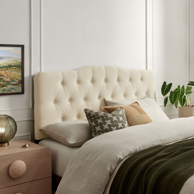 Annabel Premium Linen Blend King Headboard - Ornate Home