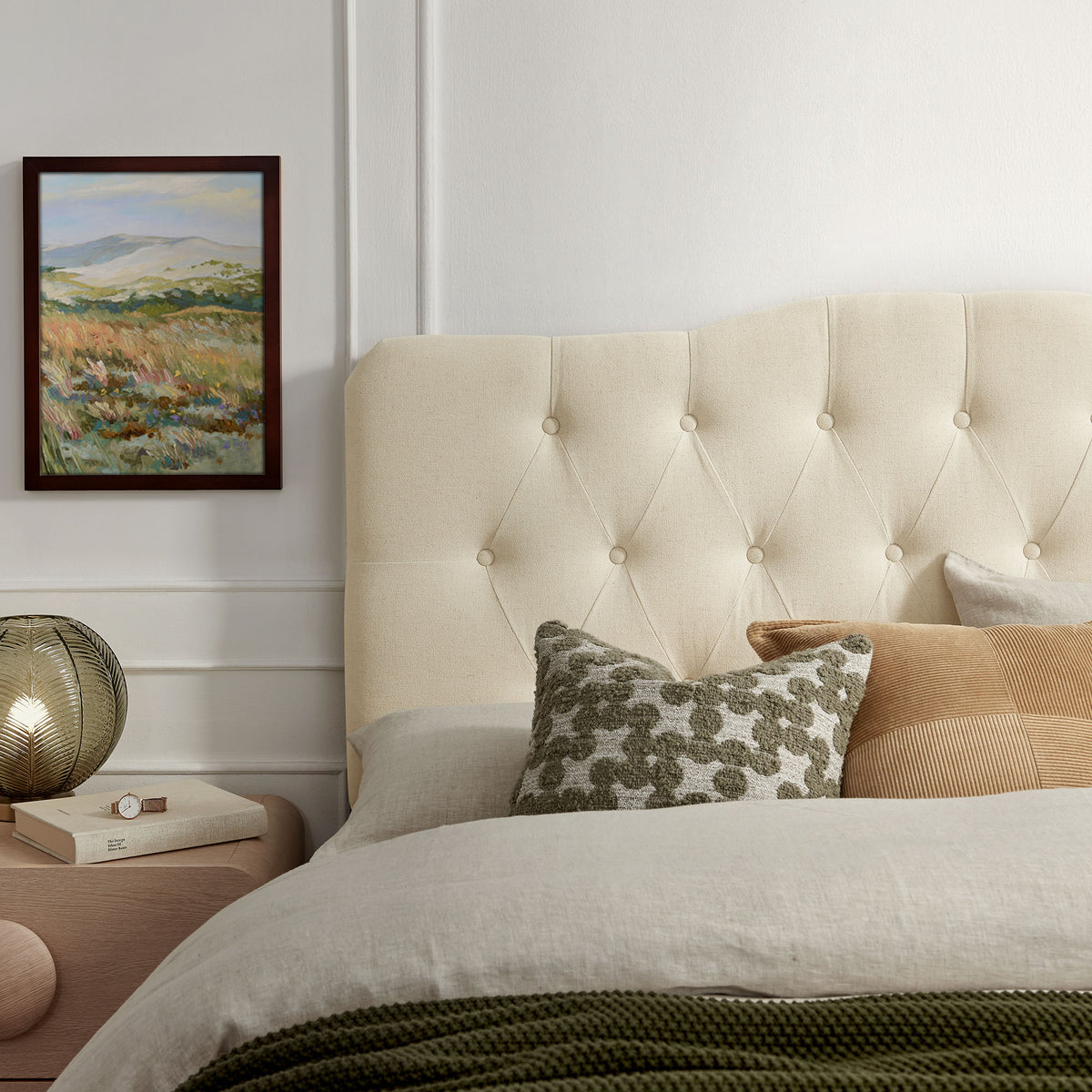 Annabel Premium Linen Blend King Headboard - Ornate Home