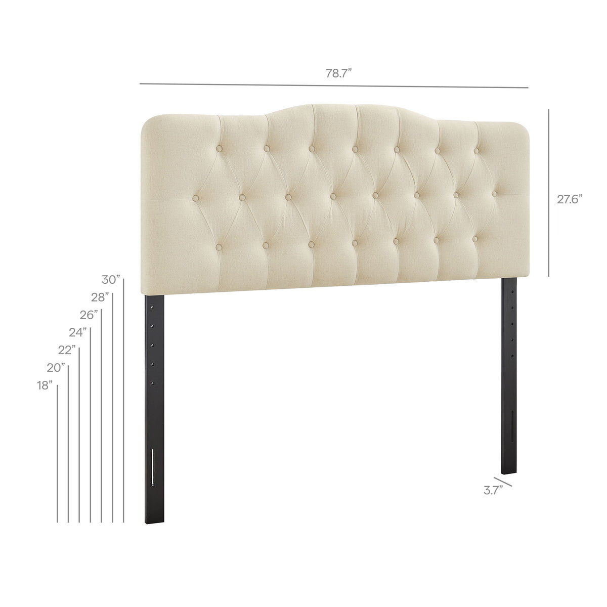Annabel Premium Linen Blend King Headboard - Ornate Home