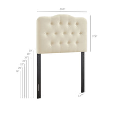 Annabel Premium Linen Blend Twin Headboard - Ornate Home