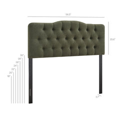 Annabel Sage Premium Linen Blend Full Headboard - Ornate Home