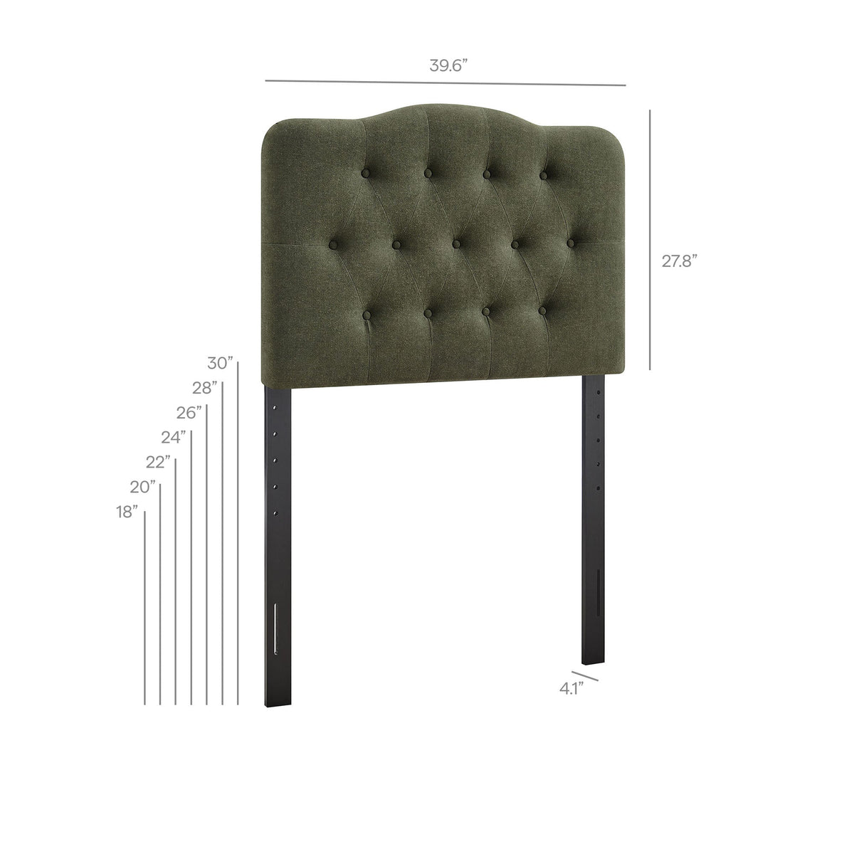 Annabel Sage Premium Linen Blend Twin Headboard - Ornate Home