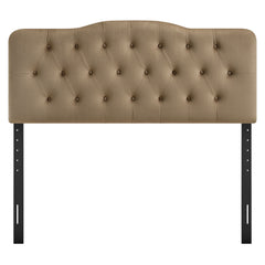 Annabel Taupe Stain-Resistant Performance Velvet Full Headboard - Ornate Home
