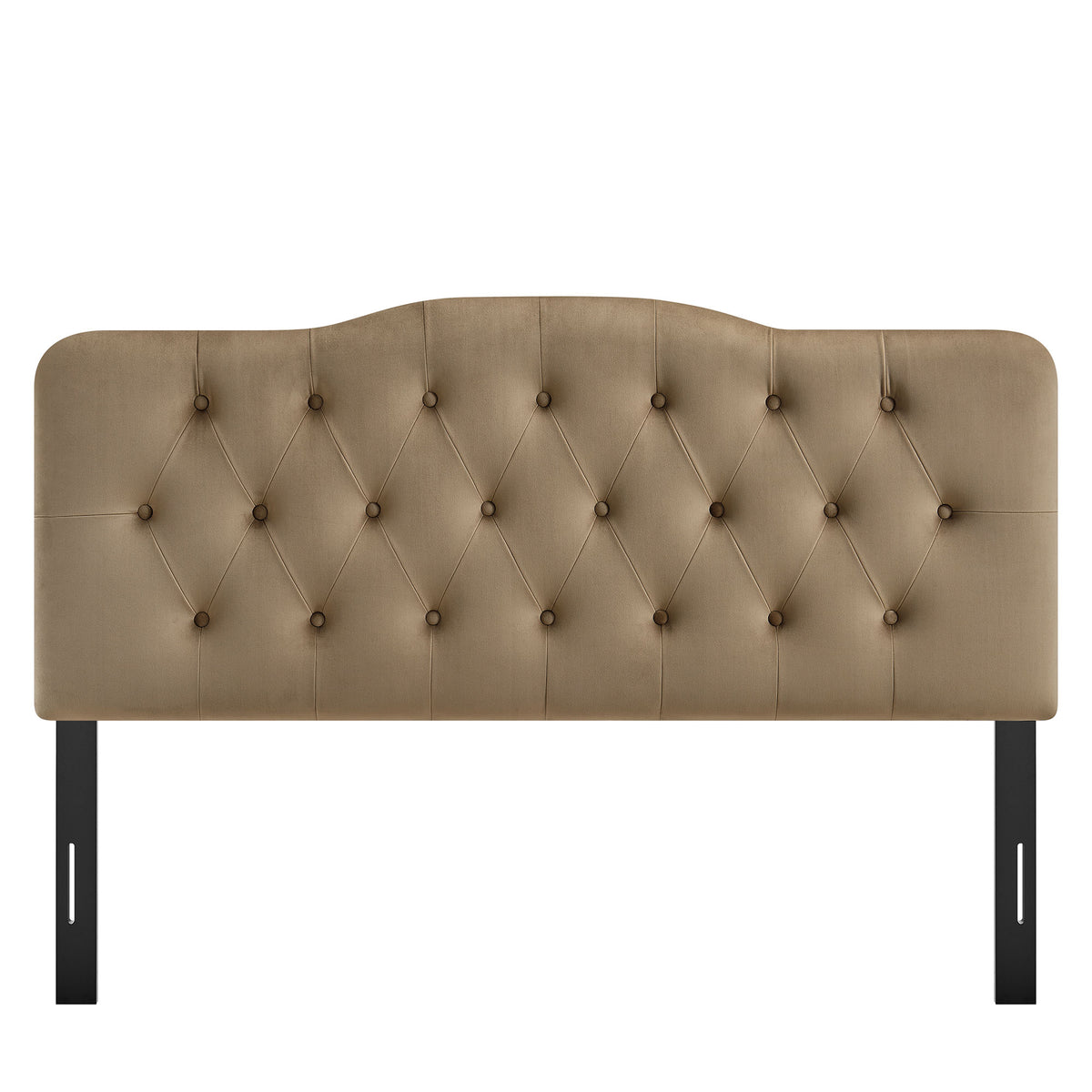 Annabel Taupe Stain-Resistant Performance Velvet Full Headboard - Ornate Home