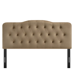 Annabel Taupe Stain-Resistant Performance Velvet Queen Headboard - Ornate Home