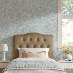 Annabel Taupe Stain-Resistant Performance Velvet Twin Headboard - Ornate Home