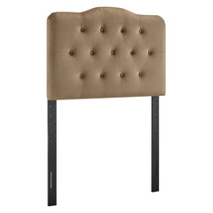 Annabel Taupe Stain-Resistant Performance Velvet Twin Headboard - Ornate Home