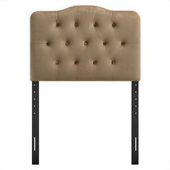Annabel Taupe Stain-Resistant Performance Velvet Twin Headboard - Ornate Home