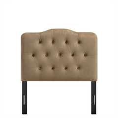 Annabel Taupe Stain-Resistant Performance Velvet Twin Headboard - Ornate Home