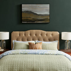 Annabel Toast Faux Leather Queen Headboard - Ornate Home
