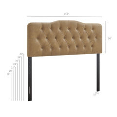 Annabel Toast Faux Leather Queen Headboard - Ornate Home