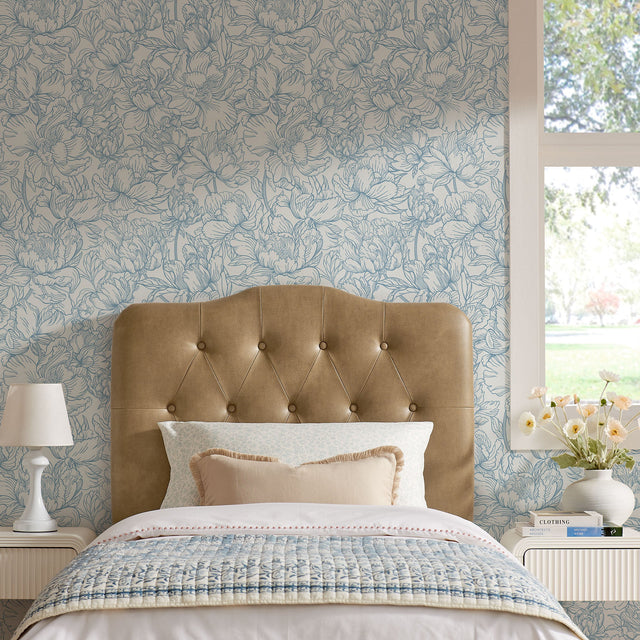 Annabel Toast Faux Leather Twin Headboard - Ornate Home