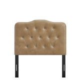 Annabel Toast Faux Leather Twin Headboard - Ornate Home