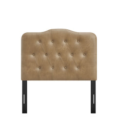Annabel Toast Faux Leather Twin Headboard - Ornate Home