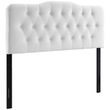 Annabel White Diamond Tufted Performance Velvet Full Headboard - Ornate Home