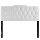 Annabel White Diamond Tufted Performance Velvet Full Headboard - Ornate Home