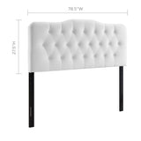 Annabel White Diamond Tufted Performance Velvet King Headboard - Ornate Home