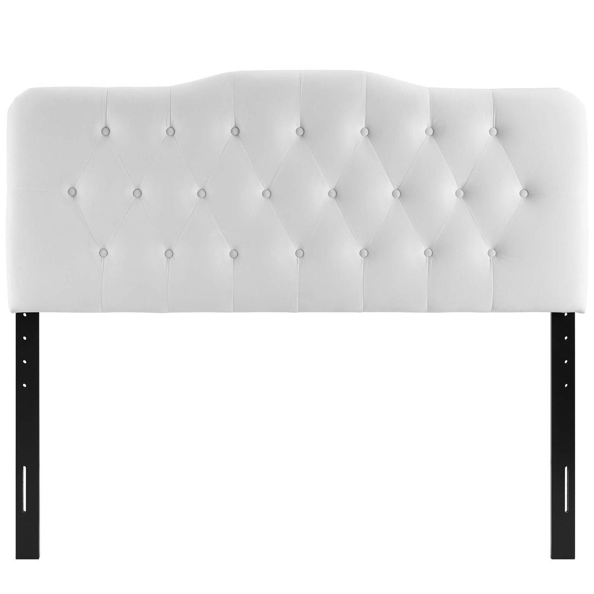 Annabel White Diamond Tufted Performance Velvet King Headboard - Ornate Home