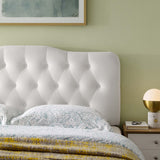 Annabel White Diamond Tufted Performance Velvet King Headboard - Ornate Home