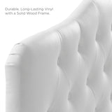 Annabel White Upholstered Vinyl Full Headboard - Ornate Home