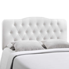 Annabel White Upholstered Vinyl King Headboard - Ornate Home