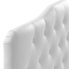 Annabel White Upholstered Vinyl Queen Headboard - Ornate Home