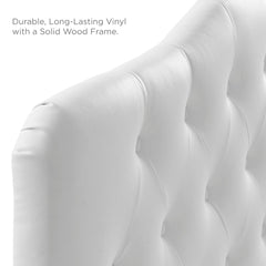 Annabel White Upholstered Vinyl Queen Headboard - Ornate Home