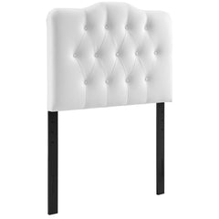Annabel White Upholstered Vinyl Twin Headboard - Ornate Home