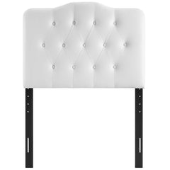 Annabel White Upholstered Vinyl Twin Headboard - Ornate Home