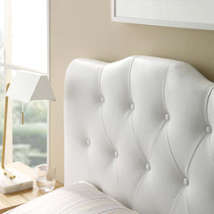 Annabel White Upholstered Vinyl Twin Headboard - Ornate Home