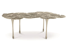 Annabella Satin Nickel Cocktail Table - Ornate Home