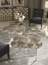 Annabella Satin Nickel Cocktail Table - Ornate Home