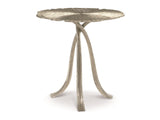 Annabella Satin Nickel Side Table - Ornate Home