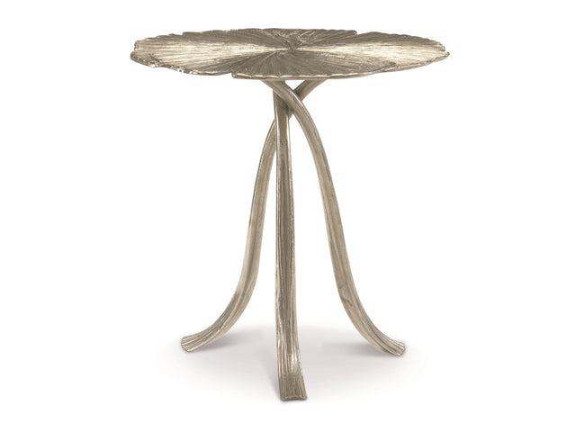 Annabella Satin Nickel Side Table - Ornate Home