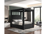 Annabelle Black King Canopy Bed Frame - Ornate Home