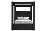 Annabelle Black King Canopy Bed Frame - Ornate Home