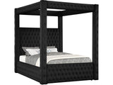 Annabelle Black King Canopy Bed Frame - Ornate Home