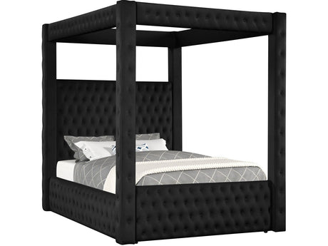 Annabelle Black King Canopy Bed Frame - Ornate Home