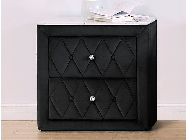 Annabelle Black Nightstand - Ornate Home