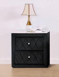 Annabelle Black Nightstand - Ornate Home