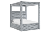 Annabelle Gray King Canopy Bed Frame - Ornate Home