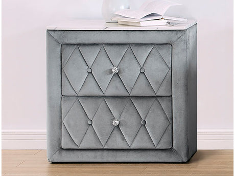 Annabelle Gray Nightstand - Ornate Home
