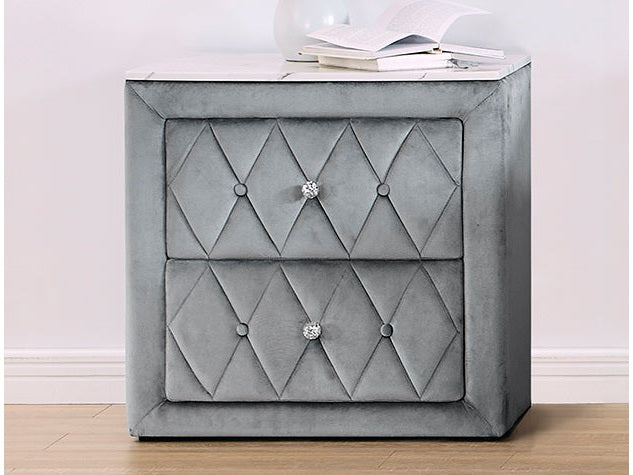Annabelle Gray Nightstand - Ornate Home