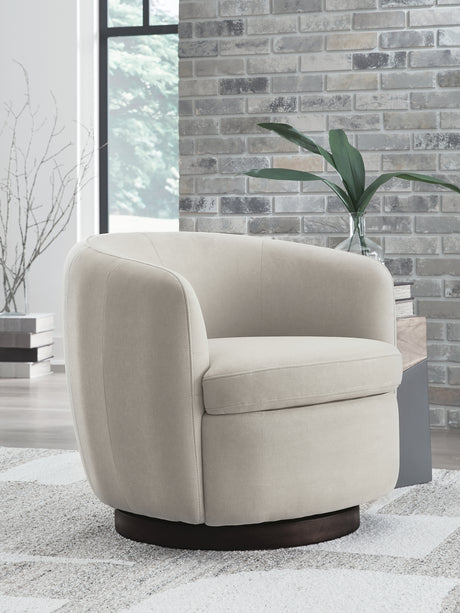 Annbury Light Beige Swivel Accent Chair (Online Special Price) - Ornate Home