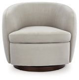 Annbury Light Beige Swivel Accent Chair (Online Special Price) - Ornate Home