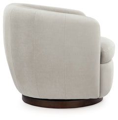Annbury Light Beige Swivel Accent Chair - Ornate Home