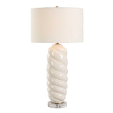 Anneli White Swirl Table Lamp - Ornate Home